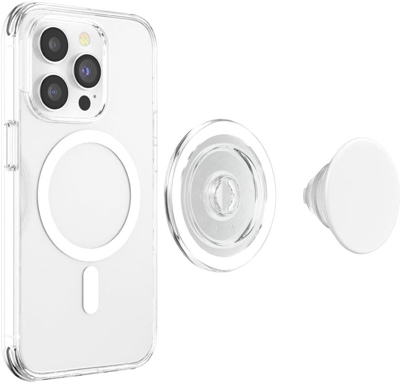 imagePopSockets Phone Grip with Expanding Kickstand White PopSockets PopGrip for MagSafeMagnetic PopGrip