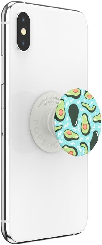 imagePopSockets Phone Grip with Expanding Kickstand Adhesive Grip Happy BluesAvocado Blue