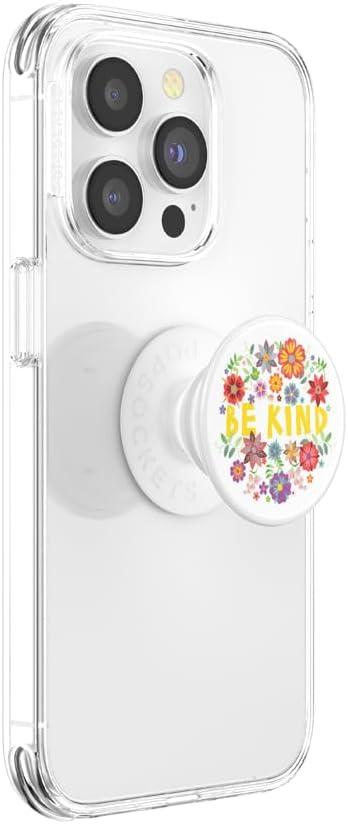 imagePopSockets Phone Grip with Expanding Kickstand Adhesive Grip Happy BluesKind Embroidery