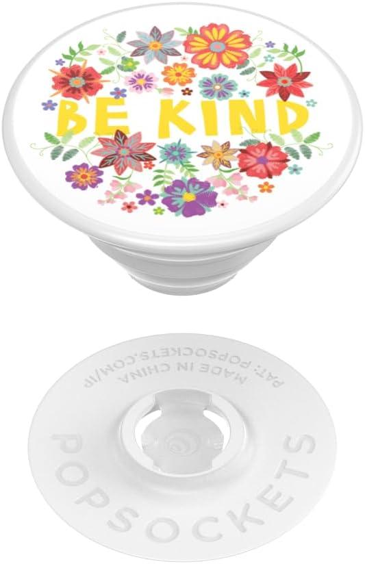 imagePopSockets Phone Grip with Expanding Kickstand Adhesive Grip Happy BluesKind Embroidery