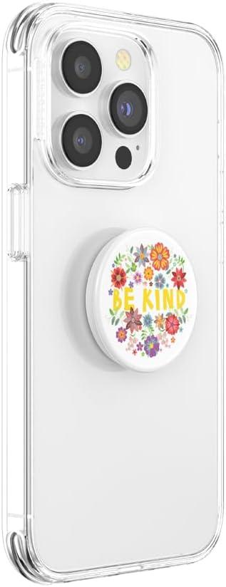 imagePopSockets Phone Grip with Expanding Kickstand Adhesive Grip Happy BluesKind Embroidery