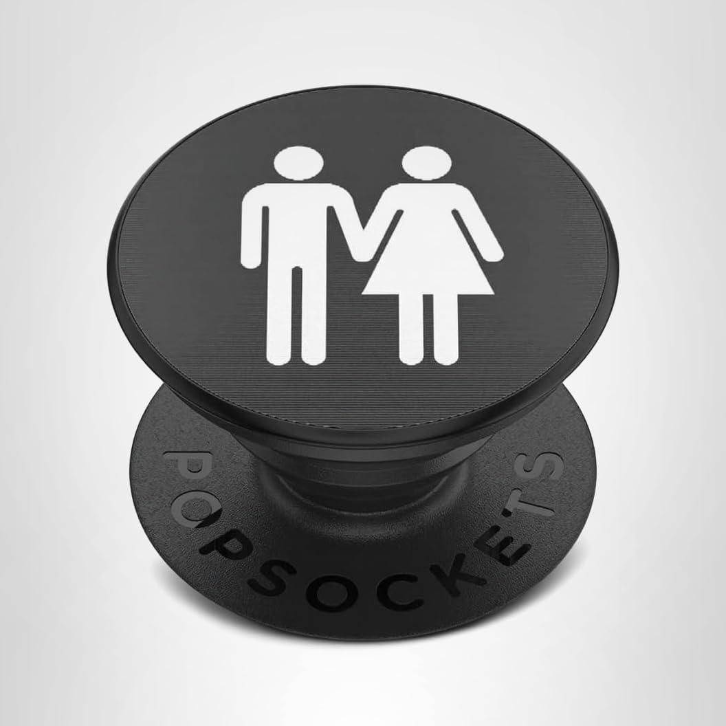 imagePopSockets Phone Grip with Expanding Kickstand Adhesive Grip Happy BluesLenticular Love