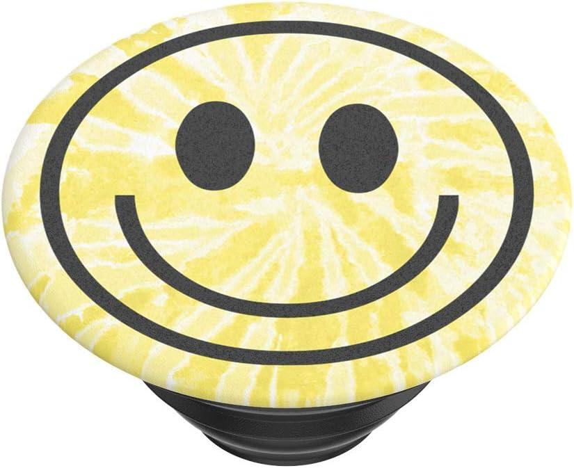 imagePopSockets Phone Grip with Expanding Kickstand Adhesive Grip Happy BluesTie Dye Smiley