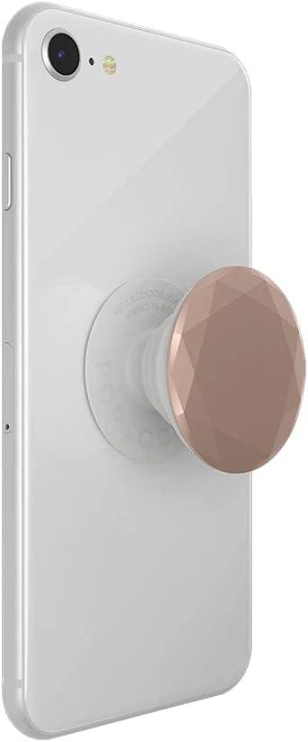 imagePopSockets Phone Grip with Expanding Kickstand Adhesive Grip Metallic Diamond Rose GoldMetallic Rose