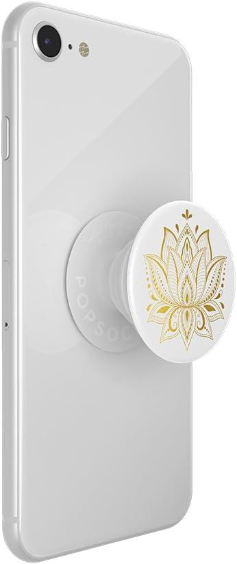 imagePopSockets Phone Grip with Expanding Kickstand Adhesive Grip Rose Gold Lutz MarbleGolden Prana