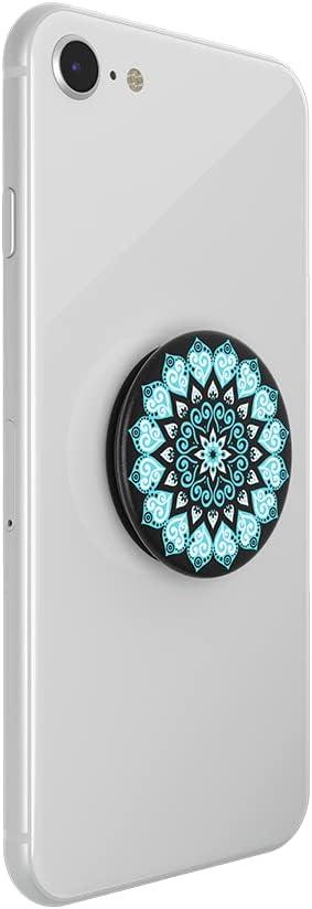 imagePopSockets Phone Grip with Expanding Kickstand Adhesive Grip Rose Gold Lutz MarbleMandala Sky