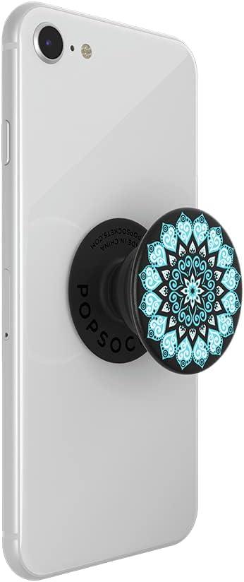 imagePopSockets Phone Grip with Expanding Kickstand Adhesive Grip Rose Gold Lutz MarbleMandala Sky