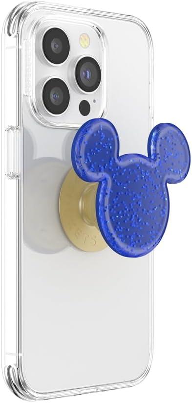 imagePopSockets Phone Grip with Expanding Kickstand Adhesive Grip Disney Golden MickeyGlitter Navy