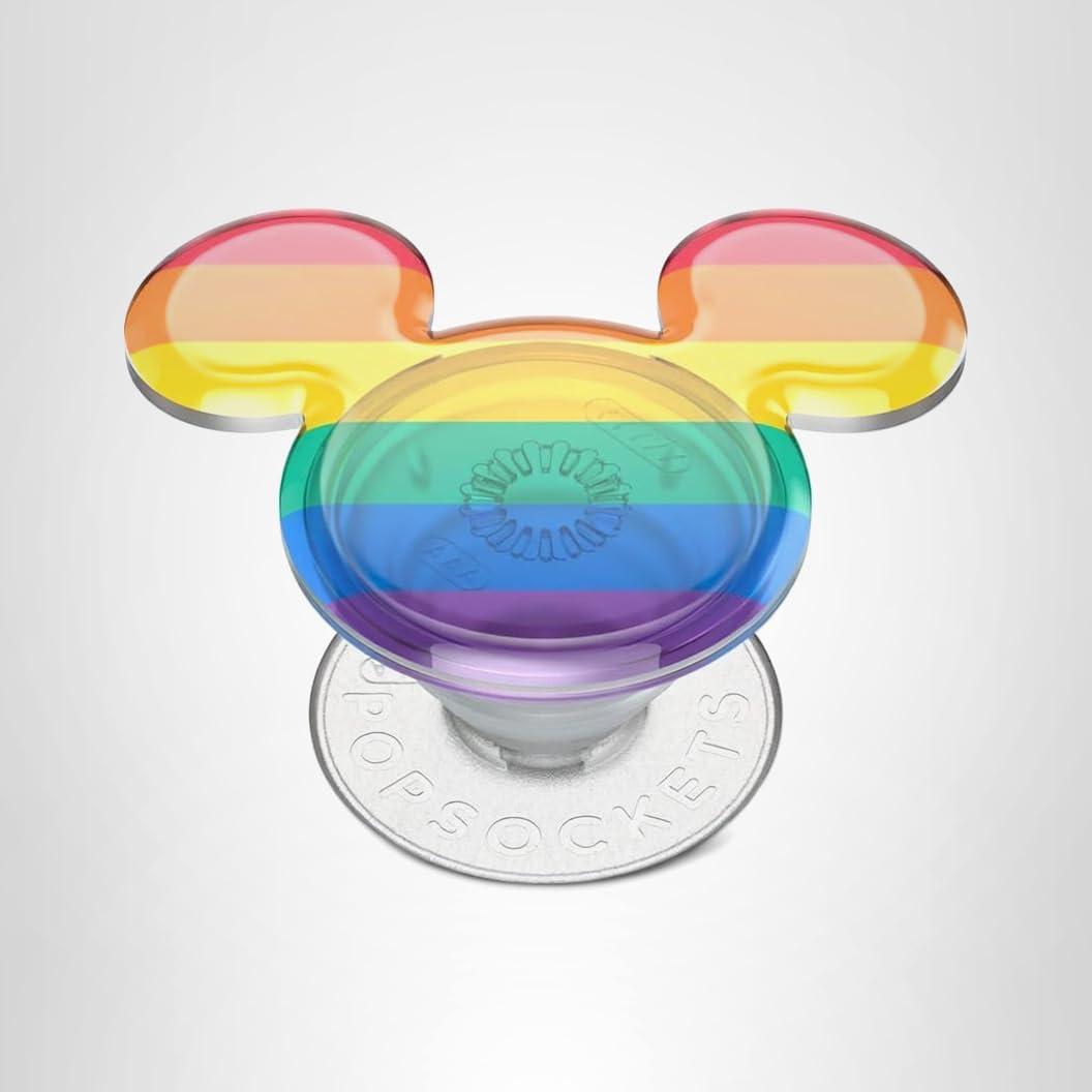 imagePopSockets Phone Grip with Expanding Kickstand Adhesive Grip Disney Golden MickeyRainbow Pride