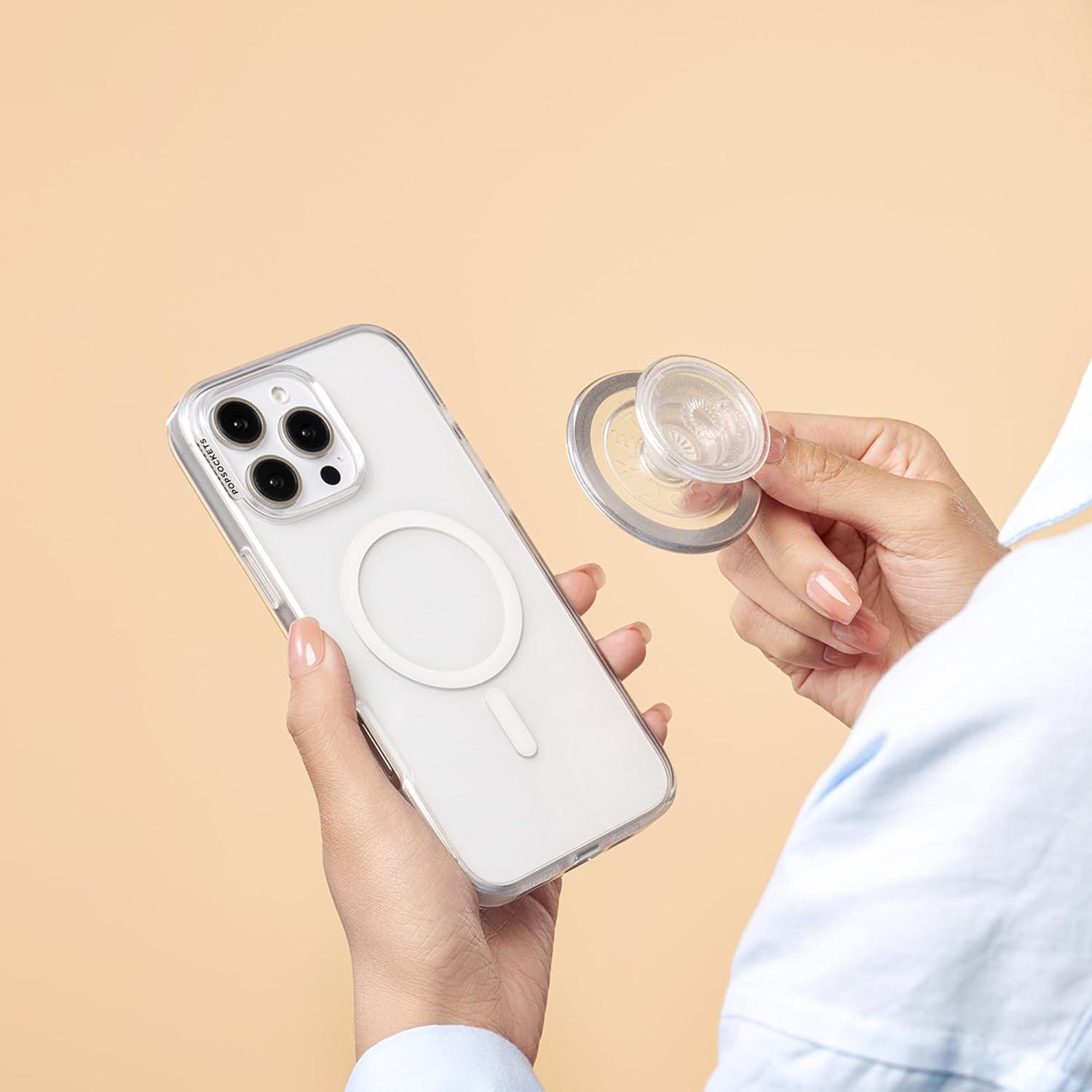 imagePopSockets Phone Grip with Expanding Kickstand Adhesive Grip Glitter PopGrip Star FireClear Glitter