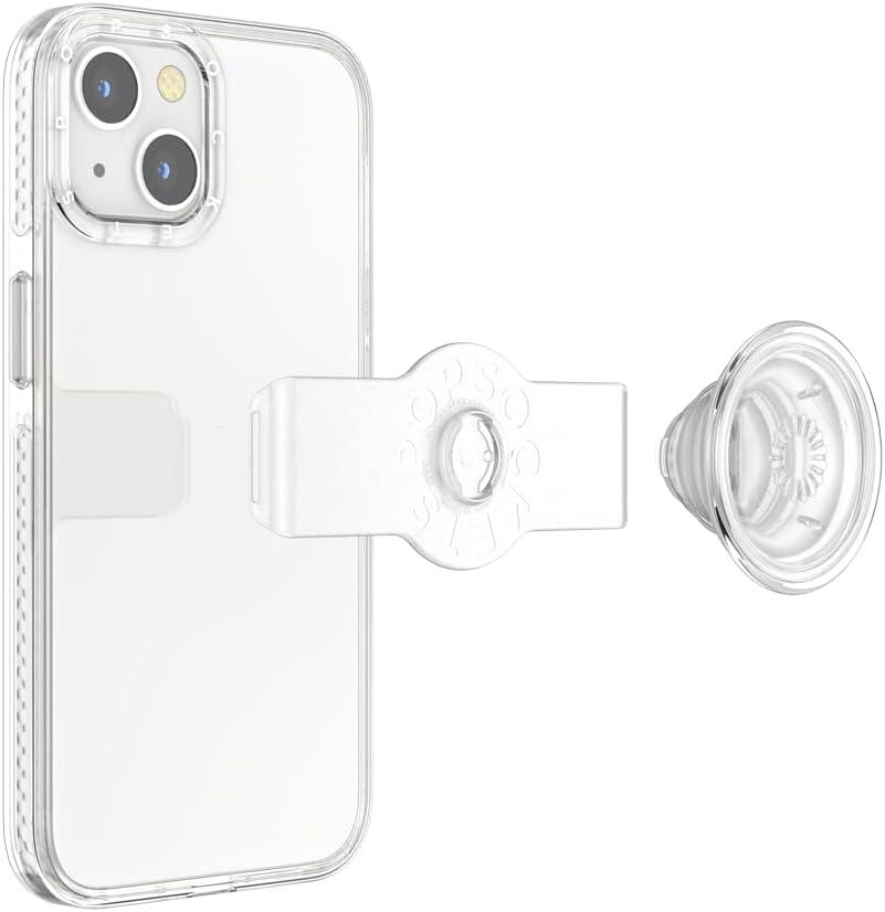 imagePopSockets iPhone 13 Case with Phone Grip and Slide Phone Case for iPhone 13 Clear