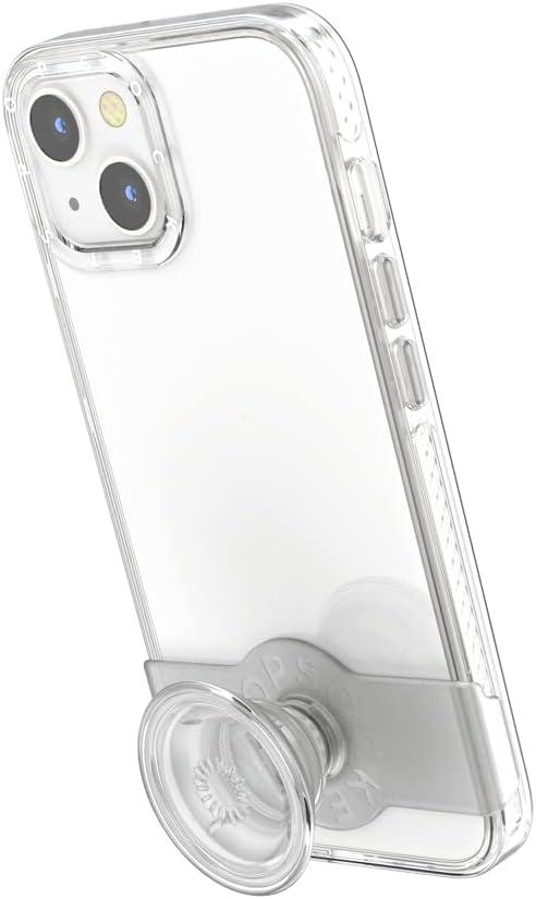 imagePopSockets iPhone 13 Case with Phone Grip and Slide Phone Case for iPhone 13 Clear