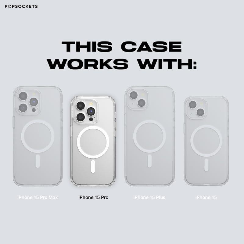 imagePopSockets iPhone 14 Pro Max Case with MagSafe Phone Case for iPhone 14 Pro Max Grip Sold Separately Wireless Charging Compatible Doily LifeLily of the Valley