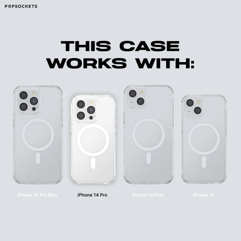 imagePopSockets iPhone 14 Pro Max Case with MagSafe Phone Case for iPhone 14 Pro Max Grip Sold Separately Wireless Charging Compatible Doily LifeLily of the Valley