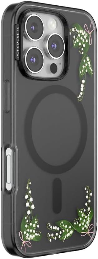 imagePopSockets iPhone 14 Pro Max Case with MagSafe Phone Case for iPhone 14 Pro Max Grip Sold Separately Wireless Charging Compatible Doily LifeLily of the Valley