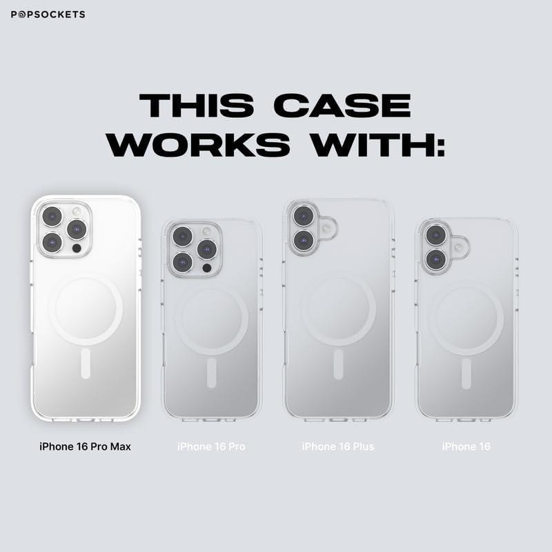 imagePopSockets iPhone 14 Pro Max Case with MagSafe Phone Case for iPhone 14 Pro Max Grip Sold Separately Wireless Charging Compatible Doily LifeLily of the Valley