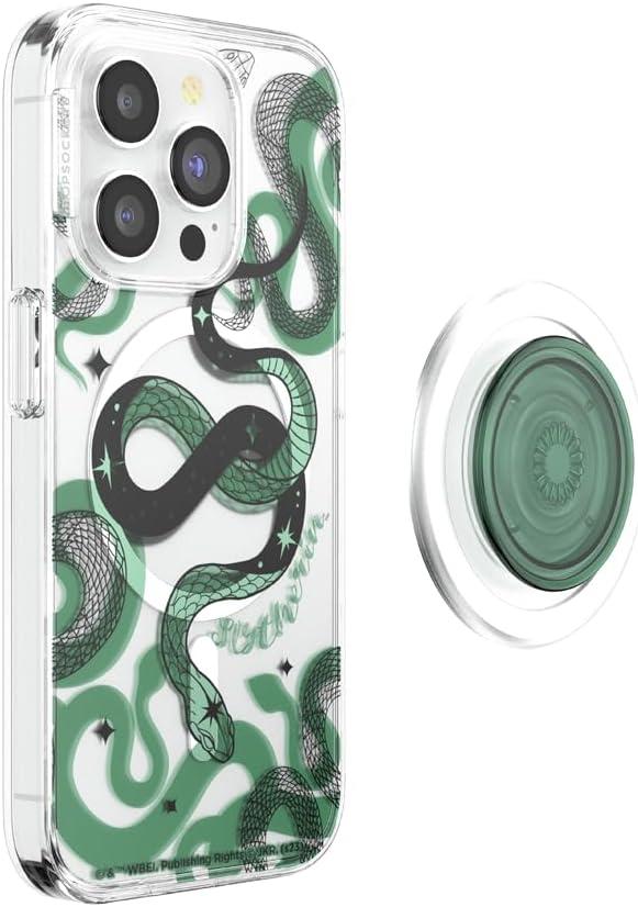 imagePopSockets iPhone 16 Plus Case Compatible with MagSafe Phone Case for iPhone 16 Plus Wireless Charging Compatible Case Only Harry Potter Dark MarkSlytherin
