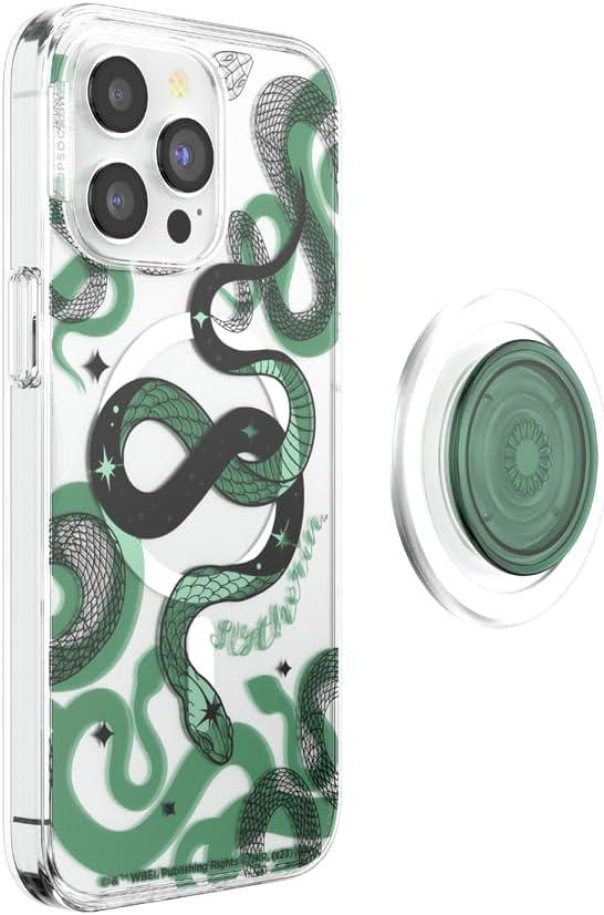 imagePopSockets iPhone 16 Plus Case Compatible with MagSafe Phone Case for iPhone 16 Plus Wireless Charging Compatible Case Only Harry Potter Dark MarkSlytherin