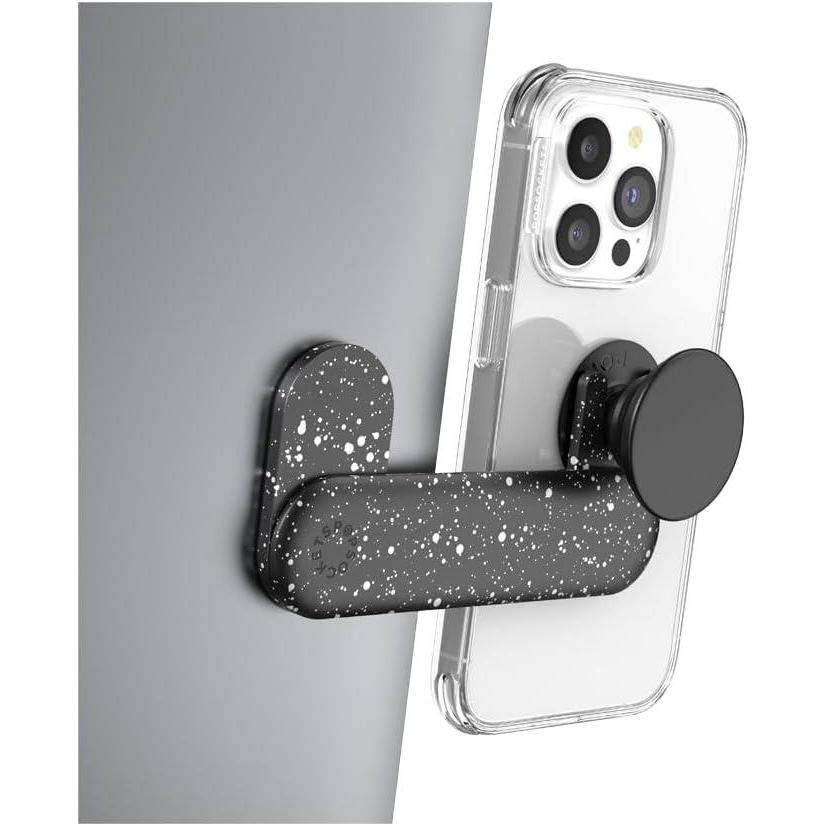 imagePopSockets Laptop Mount for Phone Grip Phone Mount Device Holder for Laptop  BlackBlack Speckle