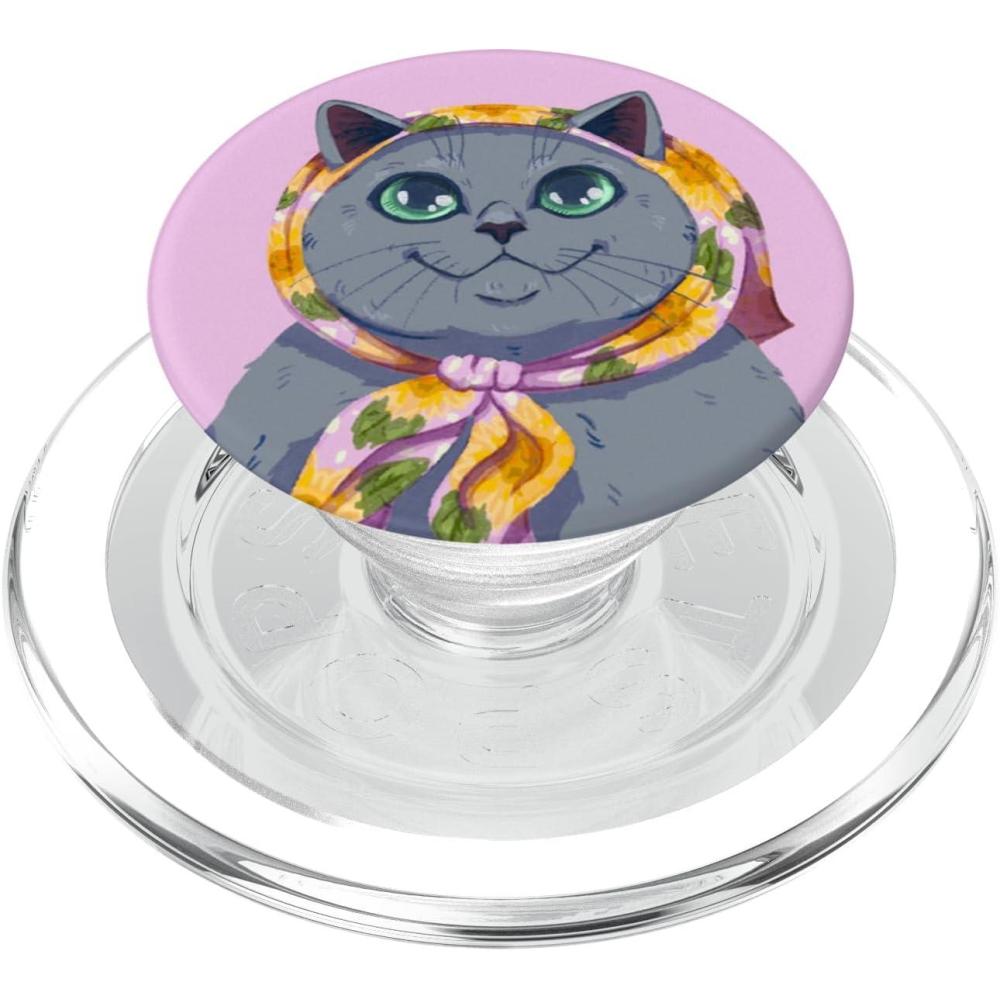 imagePopSockets Phone Grip  Cat PopSocket  Granny Cat PopSockets Adhesive PopGripMagnetic PopGrip