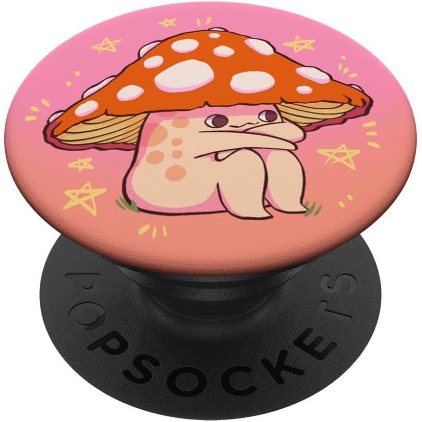 imagePopSockets Phone Grip Mushroom PopSocket  Sitting Shroomie PopSockets Adhesive PopGripAdhesive PopGrip