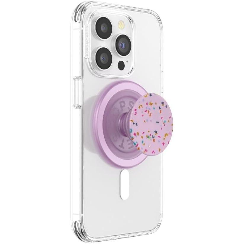 imagePopSockets Phone Grip for MagSafe with Kickstand Magnetic Stand Swappable Top Secure Hold for iPhone MagSafe Cases Phone amp Tablet Grip  Dusty RoseTutti Frutti
