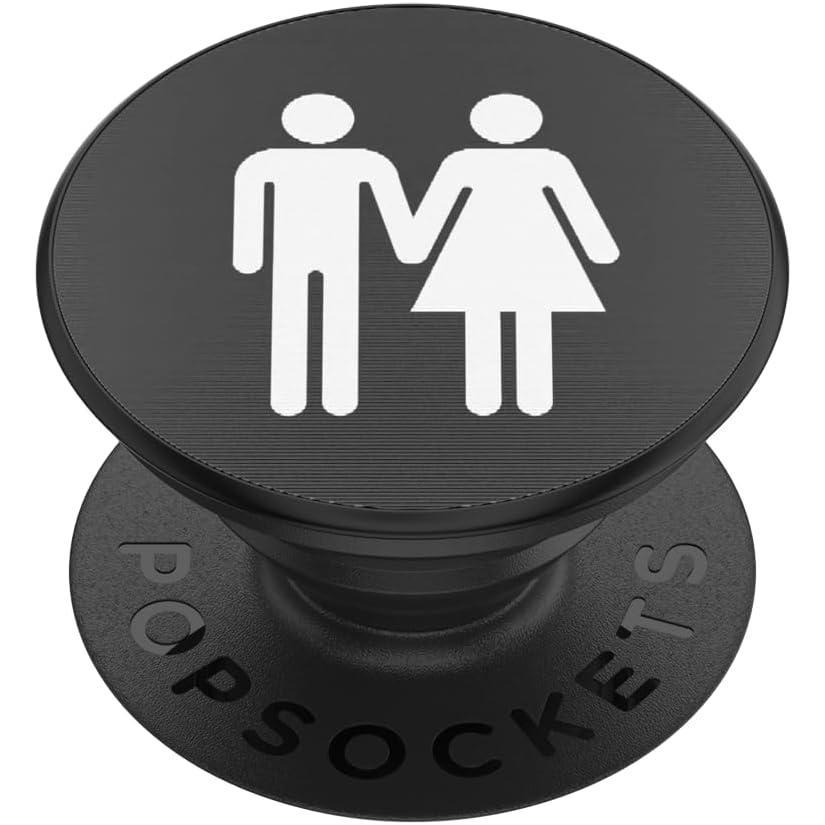 imagePopSockets Phone Grip with Expanding Kickstand Adhesive Grip Happy BluesLenticular Love