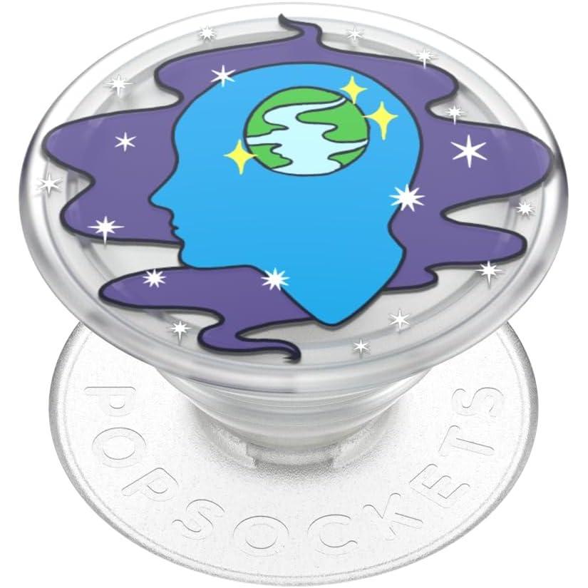 imagePopSockets Phone Grip with Expanding Kickstand Adhesive Grip  Happy BluesOpen Minded