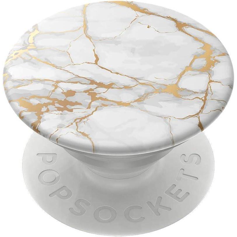 imagePopSockets Phone Grip with Expanding Kickstand Adhesive Grip Rose Gold Lutz MarbleGold Marble