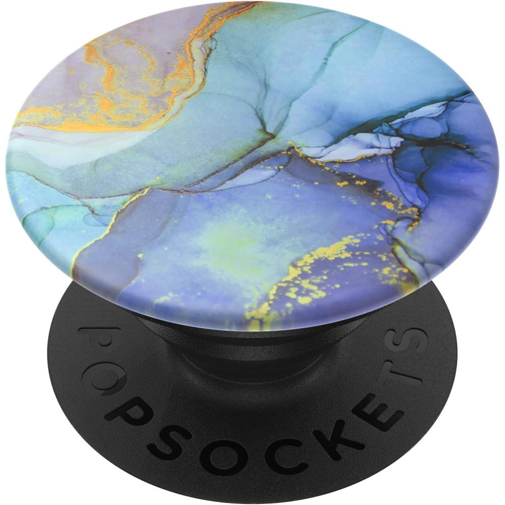 imagePopSockets Phone Grip with Expanding Kickstand Adhesive Grip Rose Gold Lutz MarbleOpalescent