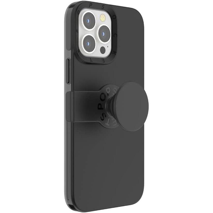 imagePopSockets iPhone 13 Pro Max Case with Phone Grip and Slide Wireless Charging Compatible BlackBlack