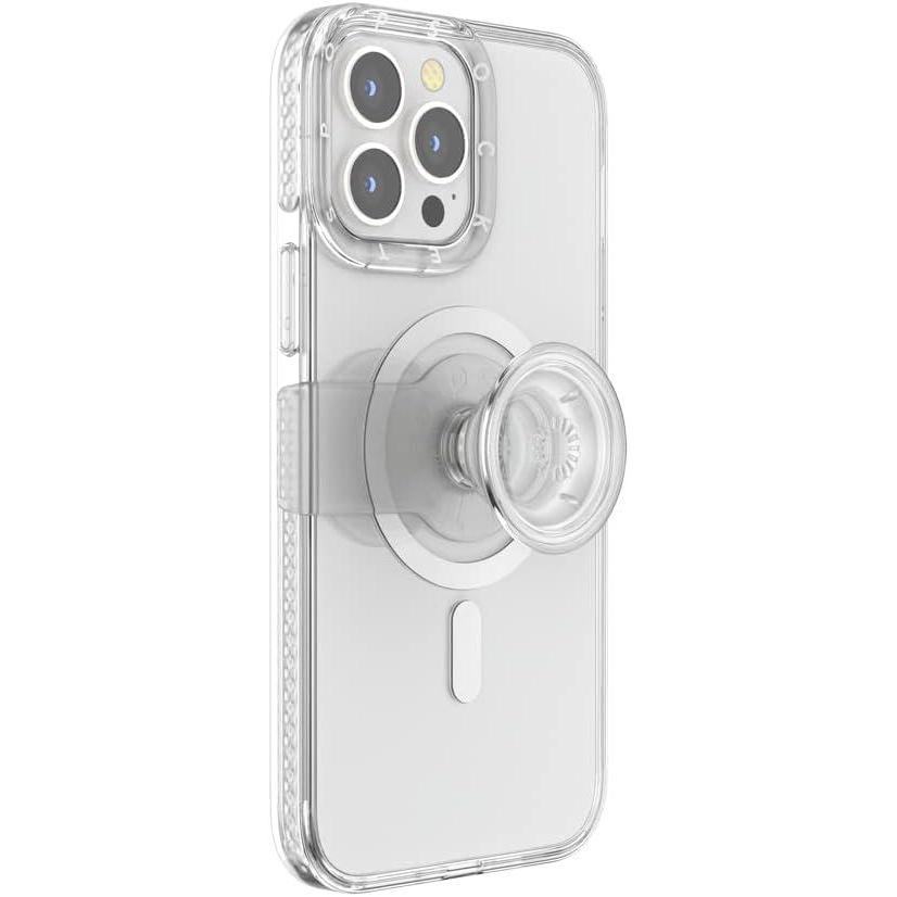 imagePopSockets iPhone 13 Pro Max Case with Phone Grip and Slide Wireless Charging Compatible  BlackClear