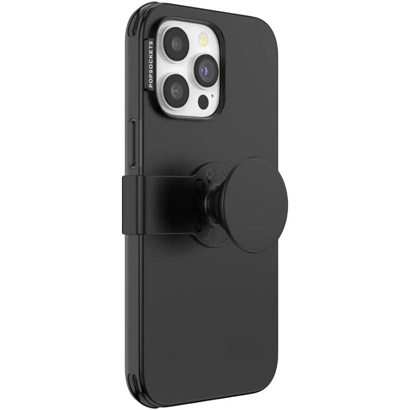 imagePopSockets iPhone 14 Pro Max Case with Phone Grip and Slide Compatible with MagSafe Phone Case for iPhone 14 Pro Max Wireless Charging Compatible  Black