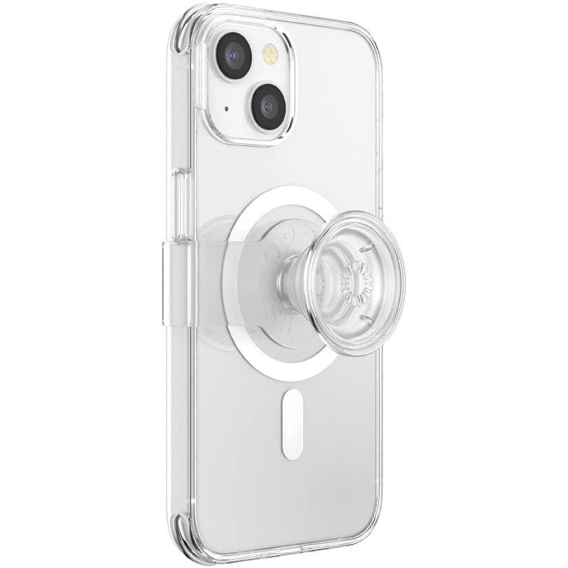 imagePopSockets iPhone 14 Pro Max Case with Phone Grip and Slide Compatible with MagSafe Phone Case for iPhone 14 Pro Max Wireless Charging Compatible  Translucent BlackClear