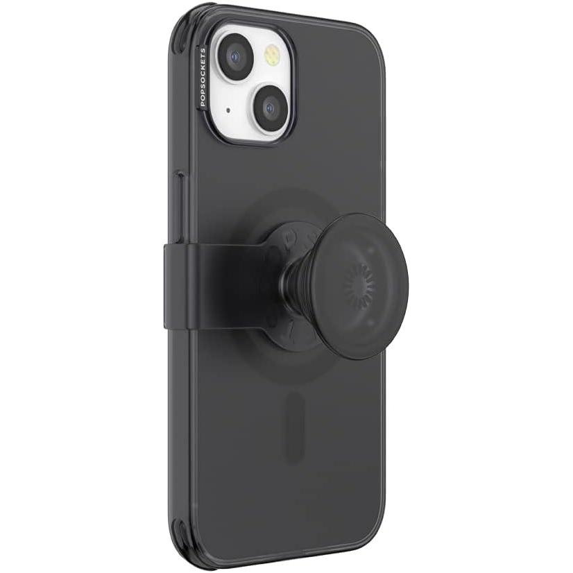 imagePopSockets iPhone 14 Pro Max Case with Phone Grip and Slide Compatible with MagSafe Phone Case for iPhone 14 Pro Max Wireless Charging Compatible  Translucent BlackBlack