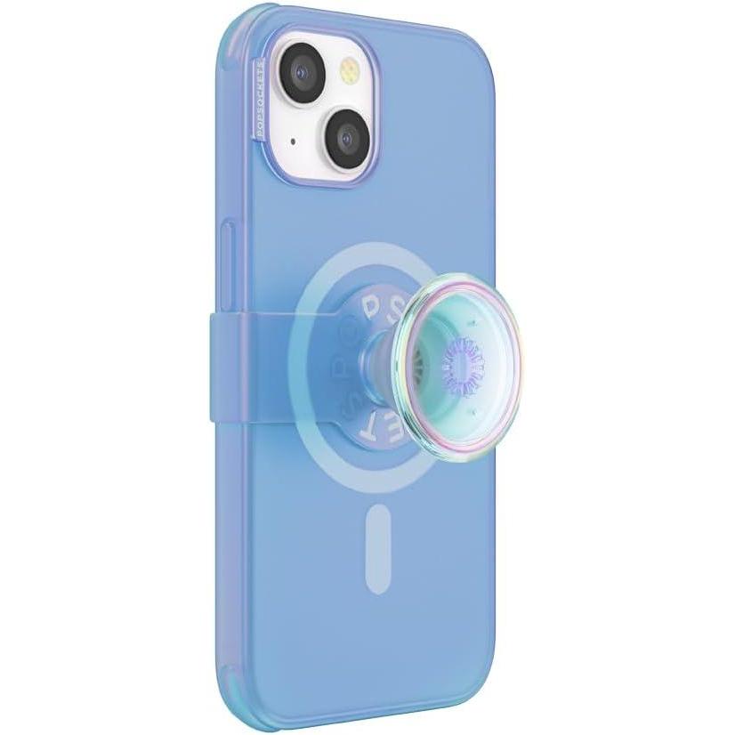 imagePopSockets iPhone 14 Pro Max Case with Phone Grip and Slide Compatible with MagSafe Phone Case for iPhone 14 Pro Max Wireless Charging Compatible  Translucent BlackBlue