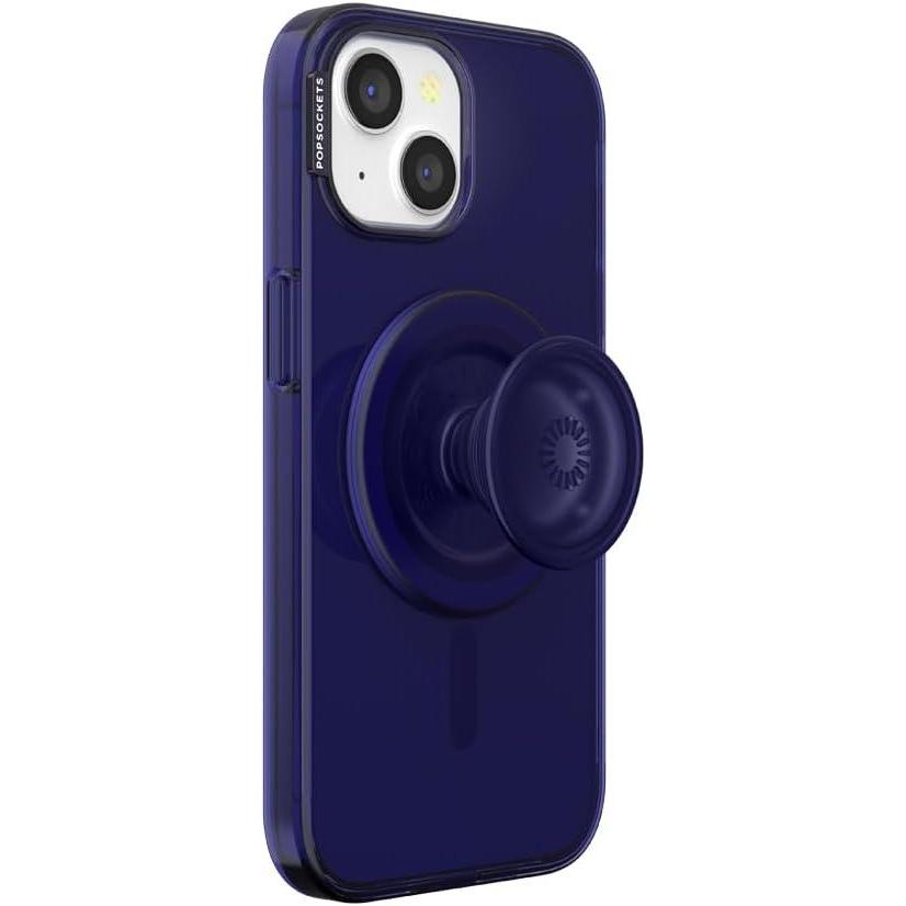 imagePopSockets iPhone 15 Pro Max Case with Round Phone Grip Compatible with MagSafe Phone Case for iPhone 15 Pro Max Wireless Charging Compatible  Black TranslucentNavy