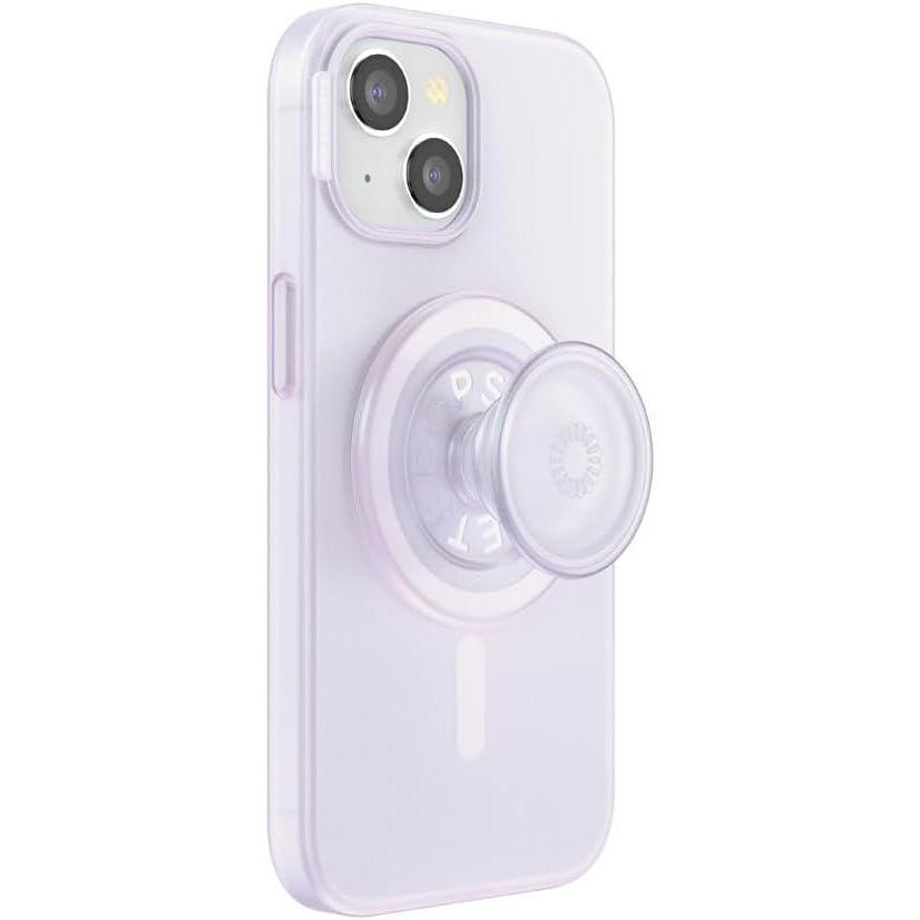 imagePopSockets iPhone 15 Pro Max Case with Round Phone Grip Compatible with MagSafe Phone Case for iPhone 15 Pro Max Wireless Charging Compatible  Black TranslucentOpalescent