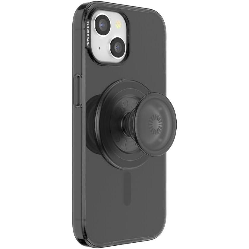 imagePopSockets iPhone 15 Pro Max Case with Round Phone Grip Compatible with MagSafe Phone Case for iPhone 15 Pro Max Wireless Charging Compatible  Black TranslucentBlack
