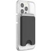 imagePopSockets Minimalist Slim Phone Wallet Phone Card Holder Wireless Charging Compatible Wallet Without Grip Compatible with MagSafe Black Small