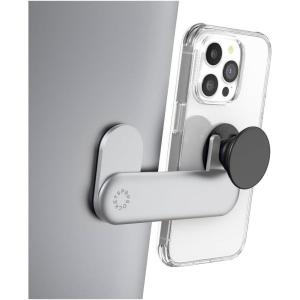 PopSockets Laptop Mount for Phone Grip, Phone Mount, Device Holder for Laptop – Black(Silver)