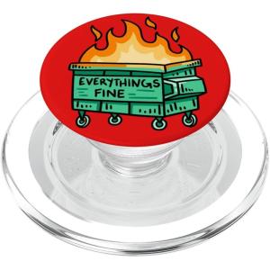 PopSockets Phone Grip – Funny PopSocket – Everythings Fine PopSockets Adhesive PopGrip(Magnetic PopGrip)