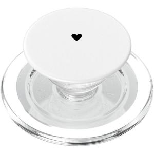 PopSockets Phone Grip, Heart, Cute – Small Black Heart PopSockets PopGrip for MagSafe(Magnetic PopGrip)