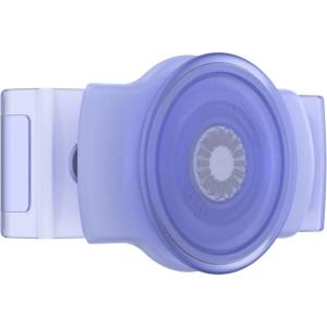 PopSockets Phone Grip Slide for Phones and Cases, Sliding Phone Grip with Expanding Kickstand – Clear on White(Deep Periwinkle)