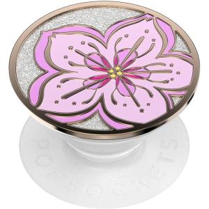 PopSockets Phone Grip for MagSafe with Kickstand, Magnetic Stand, Swappable Top, Secure Hold for iPhone MagSafe Cases, Phone & Tablet Grip – Dusty Rose(Glitter Blossom)