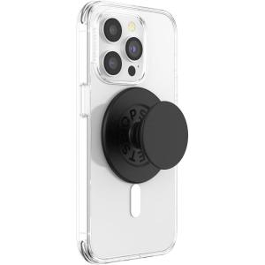PopSockets Phone Grip for MagSafe with Kickstand, Magnetic Stand, Swappable Top, Secure Hold for iPhone MagSafe Cases, Phone & Tablet Grip – Plant Based – Black