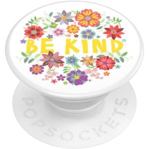 ​​​​PopSockets Phone Grip with Expanding Kickstand, Adhesive Grip – Happy Blues(Kind Embroidery)