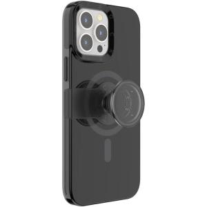 PopSockets iPhone 13 Pro Max Case with Phone Grip and Slide, Wireless Charging Compatible – Black(Black)