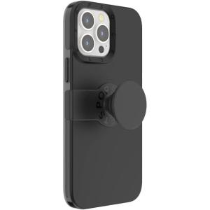 PopSockets: iPhone 13 Pro Max Case with Phone Grip and Slide, Wireless Charging Compatible – Black(Black)