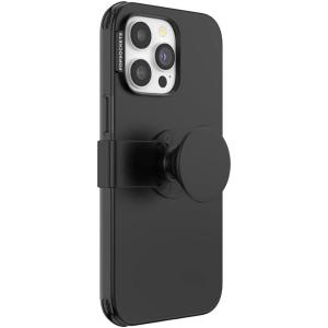 PopSockets iPhone 14 Pro Max Case with Phone Grip and Slide Compatible with MagSafe, Phone Case for iPhone 14 Pro Max, Wireless Charging Compatible – Black